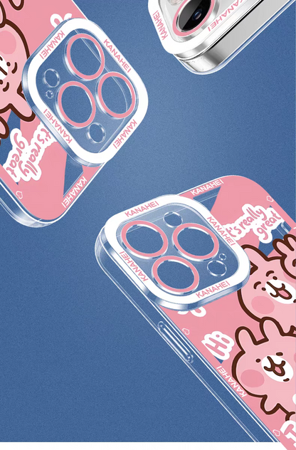 Japanese Cartoon Kanahei | Cow Milk & Coffee - iPhone Case 7 8 PLUS SE2 XS XR X 11 12 13 14 15 16 16e 17 Pro Promax 12mini 13mini