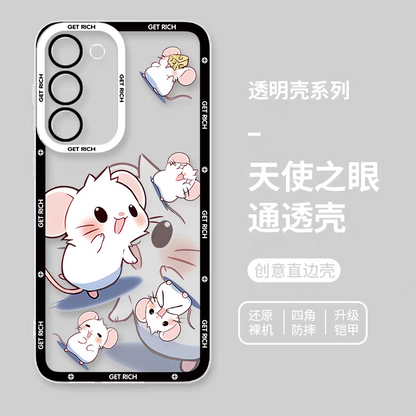 Japan Style Simple Cute Chinese Zodiac | Emo Full Screen Part2 4 Styles - Phone Case Samsung Galaxy S26 S25 S24 S23 S22 S21 FE Ultra Edge