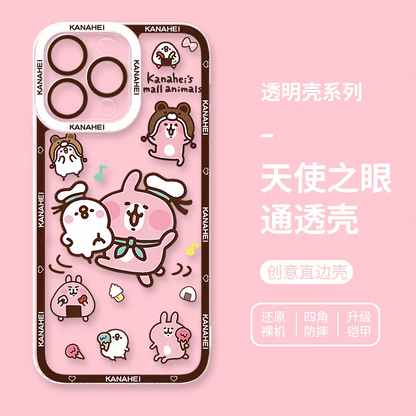Japanese Cartoon Kanahei | 8 Styles Usagi Piske - iPhone Case 7 8 PLUS SE2 XS XR X 11 12 13 14 15 16 16e 17 17e Pro Promax 12mini 13mini