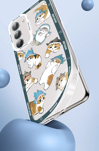 Japanese Cartoon Mofusand | Full Screen Mofusand Bread - Phone Case Samsung Galaxy S25 S24 S23 S22 S21 FE Ultra Edge - KawaiiGiftLand