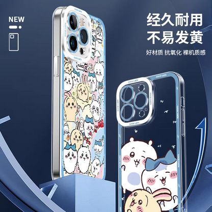 Japanese Cartoon Chiikawa Cosplay Version | ChiiKawa Hachiware Usagi - iPhone Case PLUS SE2 XS XR X 11 12 13 14 15 16 16e 17 17e Pro Promax 12mini 13mini