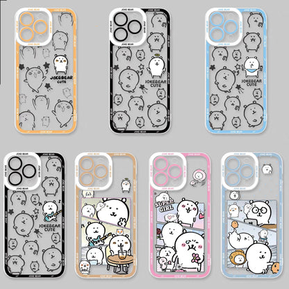 Japanese Cartoon Joker Bear | Full Screen 7 Styles - iPhone Case PLUS SE2 XS XR X 11 12 13 14 15 16 16e 17 17e Pro Promax 12mini 13mini