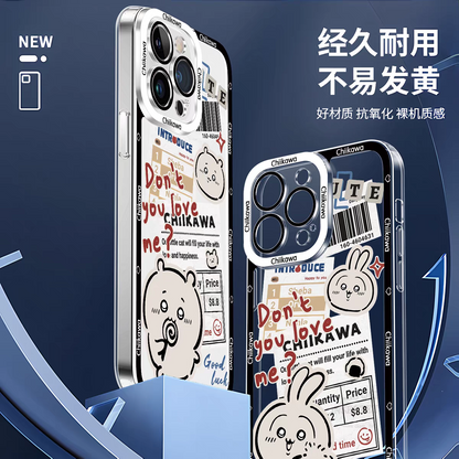 Japanese Cartoon Chiikawa Have Fun Cute Version | Chiikawa Hachiware Usagi Momonga - iPhone Case PLUS SE2 XS XR X 11 12 13 14 15 16 16e 17 17e Pro Promax 12mini 13mini
