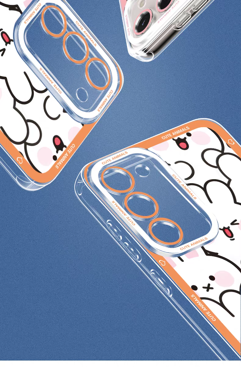 Japan Style Simple Cute Animals Style | Fun Emo Full Screen 8 Styles - Phone Case Samsung Galaxy S26 S25 S24 S23 S22 S21 FE Ultra Edge