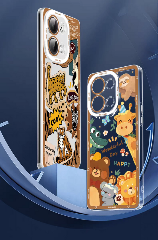 Japan Style Animal Zoo Full Screen Style | Wild & Cute 8 Styles - iPhone Case PLUS SE2 XS XR X 11 12 13 14 15 16 16e 17 17e Pro Promax 12mini 13mini