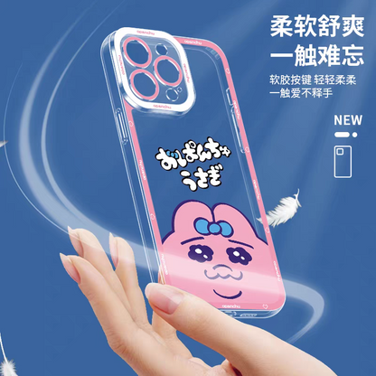 Cute Japanese Character Opanchu Usagi | 8 Styles - iPhone Case PLUS SE2 XS XR X 11 12 13 14 15 16 16e 17 17e Pro Promax 12mini 13mini