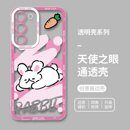 Japan Style Simple Cute Animals Colourful Style | Cat Shiba Inu Capybara Panda Hamster Pigeon Seal Rabbit - Phone Case Samsung Galaxy S26 S25 S24 S23 S22 S21 FE Ultra Edge