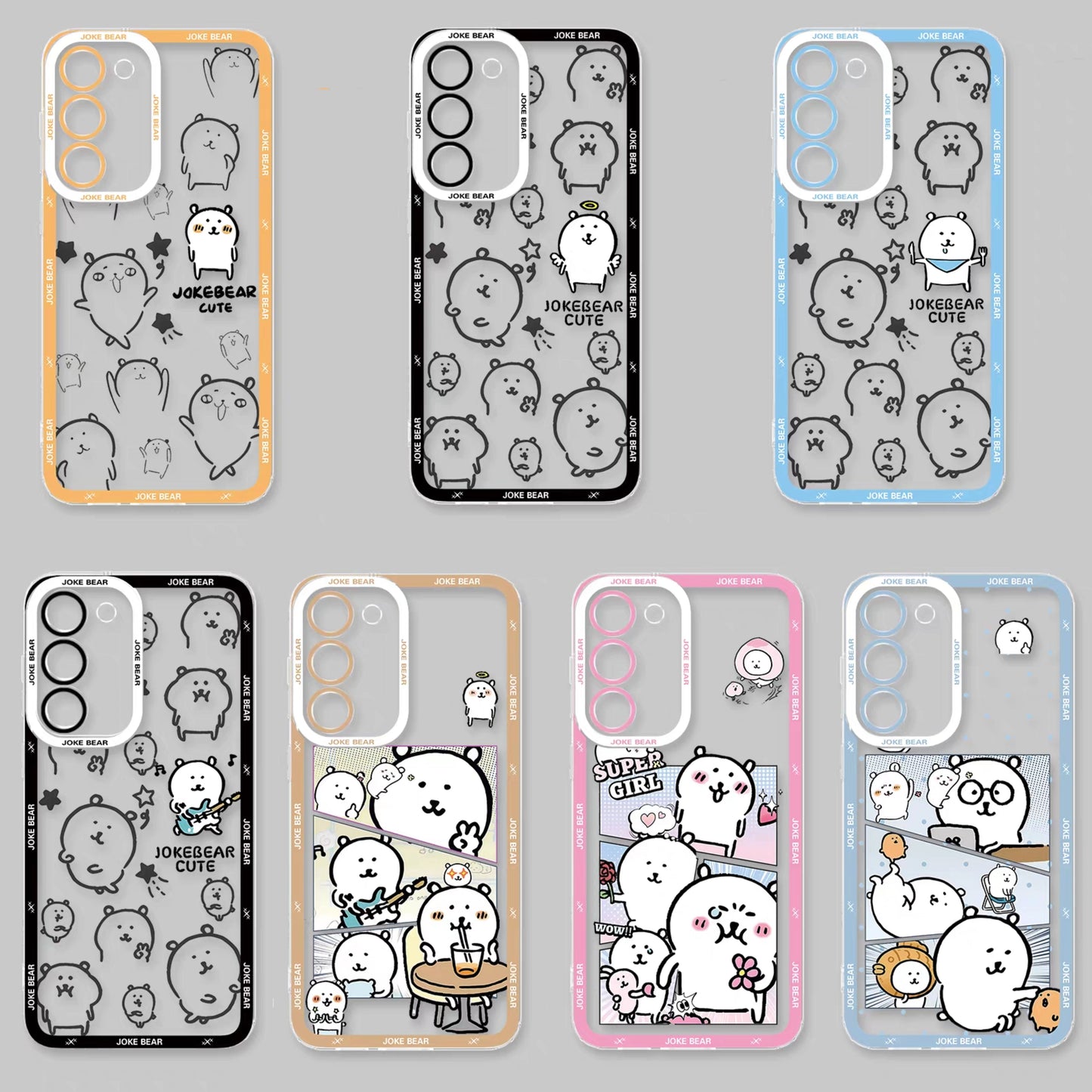 Japanese Cartoon Joker Bear | Full Screen & Comic 7 Styles - Phone Case Samsung Galaxy S26 S25 S24 S23 S22 S21 FE Ultra Edge