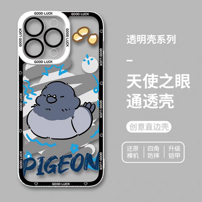 Japan Style Simple Cute Animals Colourful Style | Cat Shiba Inu Capybara Panda Hamster Pigeon Seal Rabbit - iPhone Case PLUS SE2 XS XR X 11 12 13 14 15 16 16e 17 17e Pro Promax 12mini 13mini