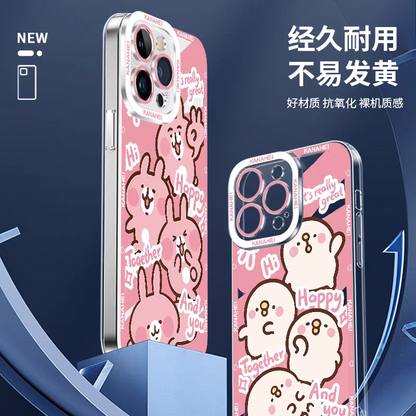 Japanese Cartoon Kanahei | Cow Milk & Coffee - iPhone Case 7 8 PLUS SE2 XS XR X 11 12 13 14 15 16 16e 17 Pro Promax 12mini 13mini