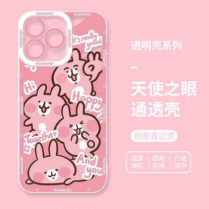 Japanese Cartoon Kanahei | 8 Styles Usagi Piske - iPhone Case 7 8 PLUS SE2 XS XR X 11 12 13 14 15 16 16e 17 17e Pro Promax 12mini 13mini