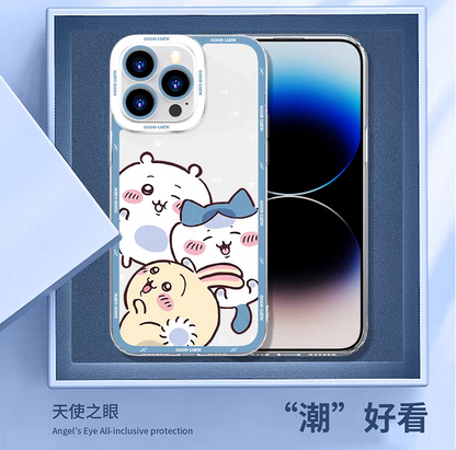 Japanese Cartoon Chiikawa Kawaii Sweets Daily | Chiikawa Hachiware Usagi - iPhone Case PLUS SE2 XS XR X 11 12 13 14 15 16 16e 17 17e Pro Promax 12mini 13mini