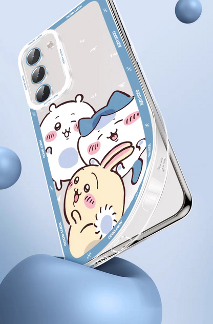 Japanese Cartoon Chiikawa Love Support Version | Chiikawa Hachiware Usagi - Phone Case Samsung Galaxy S26 S25 S24 S23 S22 S21 FE Ultra Edge