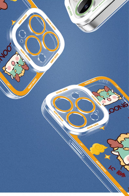 Japan Style Simple Cute Animal Style | Chinese Zodiac Part1 Dragon Snake Horse Sheep Monkey Rooster Dog Pig 8 Styles - iPhone Case PLUS SE2 XS XR X 11 12 13 14 15 16 16e 17 17e Pro Promax 12mini 13mini