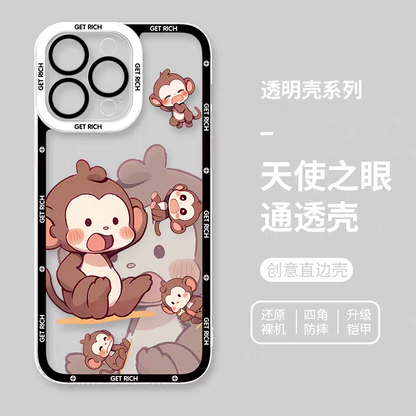 Japan Style Simple Cute Chinese Zodiac | Emo Full Screen Part1 8 Styles - iPhone Case PLUS SE2 XS XR X 11 12 13 14 15 16 16e 17 17e Pro Promax 12mini 13mini