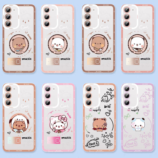 Lovely Bubu and Dudu Panda | Daily and Cute Couple 8 Styles - Phone Case Samsung Galaxy S26 S25 S24 S23 S22 S21 FE Ultra Edge