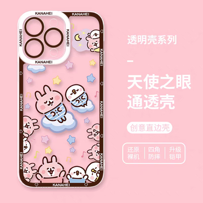 Japanese Cartoon Kanahei | 8 Styles Usagi Piske - iPhone Case 7 8 PLUS SE2 XS XR X 11 12 13 14 15 16 16e 17 17e Pro Promax 12mini 13mini