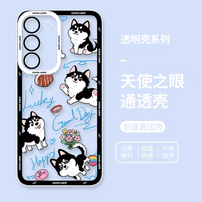 Japan Style Simple Cute Animals Style | Cats & Dogs Lucky Day 8 Styles - Phone Case Samsung Galaxy S26 S25 S24 S23 S22 S21 FE Ultra Edge
