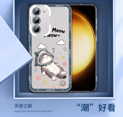 Japan Style Simple Cute Pet Style | Shark Cat 8 Styles - Phone Case Samsung Galaxy S26 S25 S24 S23 S22 S21 FE Ultra Edge