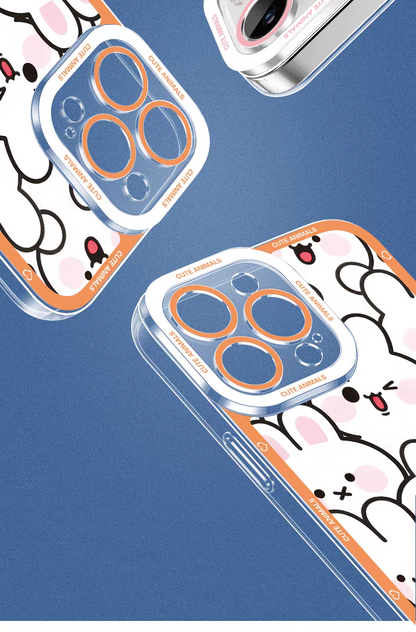 Japan Style Simple Cute Animals Style | Fun Emo Full Screen 8 Styles - iPhone Case PLUS SE2 XS XR X 11 12 13 14 15 16 16e 17 17e Pro Promax 12mini 13mini