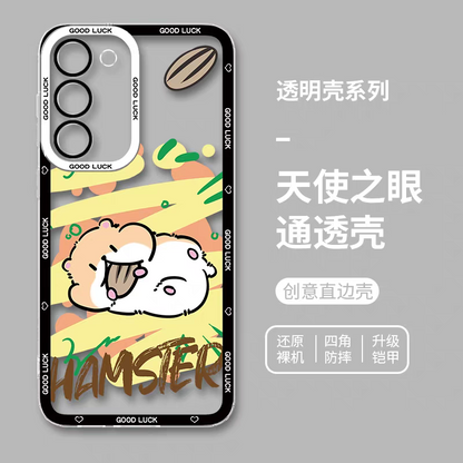 Japan Style Simple Cute Animals Colourful Style | Cat Shiba Inu Capybara Panda Hamster Pigeon Seal Rabbit - Phone Case Samsung Galaxy S26 S25 S24 S23 S22 S21 FE Ultra Edge