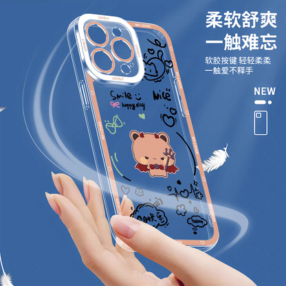 Lovely Bubu and Dudu Panda | Daily and Cute Couple 8 Styles - iPhone Case PLUS SE2 XS XR X 11 12 13 14 15 16 16e 17 17e Pro Promax 12mini 13mini