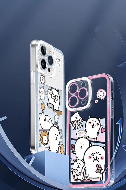 Japanese Cartoon Joker Bear | Full Screen 7 Styles - iPhone Case PLUS SE2 XS XR X 11 12 13 14 15 16 16e 17 17e Pro Promax 12mini 13mini