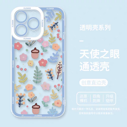 Japanese Style Floral Version | 3 Styles - iPhone Case PLUS SE2 XS XR X 11 12 13 14 15 16 16e 17 17e Pro Promax 12mini 13mini