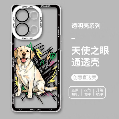 Simple Style Dog with Sketch | 8 Styles - iPhone Case PLUS SE2 XS XR X 11 12 13 14 15 16 16e 17 17e Pro Promax 12mini 13mini