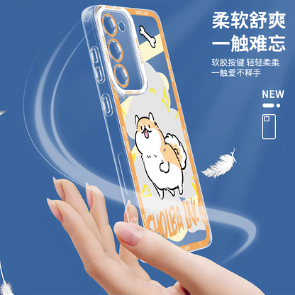 Japan Style Simple Cute Animals Colourful Style | Cat Shiba Inu Capybara Panda Hamster Pigeon Seal Rabbit - Phone Case Samsung Galaxy S26 S25 S24 S23 S22 S21 FE Ultra Edge