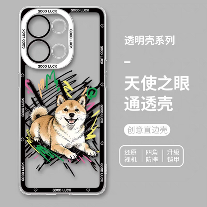 Simple Style Dog with Sketch | 8 Styles - iPhone Case PLUS SE2 XS XR X 11 12 13 14 15 16 16e 17 17e Pro Promax 12mini 13mini