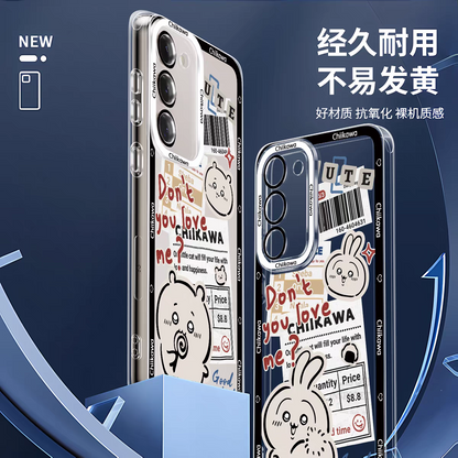 Japanese Cartoon Chiikawa Have Fun Cute Version | Chiikawa Hachiware Usagi Momonga - Phone Case Samsung Galaxy S26 S25 S24 S23 S22 S21 FE Ultra Edge