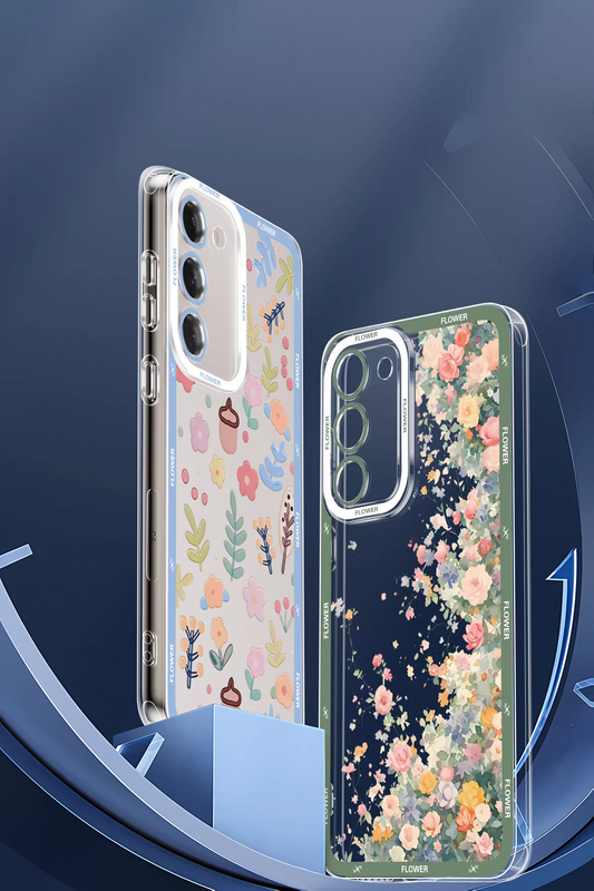 和柄フローラルバージョン｜3スタイル - スマホケース Samsung Galaxy S26 S25 S24 S23 S22 S21 FE Ultra Edge