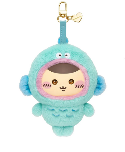 [Pre-order] Japan ChiiKawa Kiramekko X Sanrio Series | ChiiKawa Hachiware Usagi Momonga Kurimanju Crab Cute Plush Doll with Plastic Face Keychain - Kawaii items Room Decoration Doll
