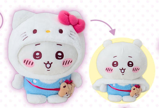 [Pre-Order] Japan ChiiKawa X Sanrio Series 4 | ChiiKawa Hachiware Usagi Momonga Crab Crossover Sanrio Characters Costume Plush Doll - Kawaii items Room Decoration doll - WinnieTheBirds Toy Shop