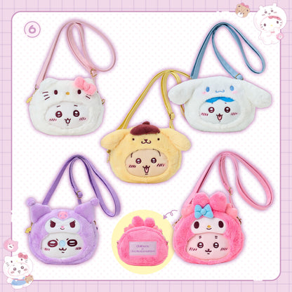 [Pre-Order] Japan ChiiKawa X Sanrio Series 4 | ChiiKawa Hachiware Usagi Momonga Crab Crossover Sanrio Characters Costume Cute Icon Crossbody Bag - Kawaii items Room Decoration - WinnieTheBirds Toy Shop