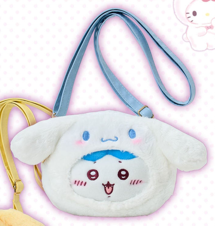[Pre-Order] Japan ChiiKawa X Sanrio Series 4 | ChiiKawa Hachiware Usagi Momonga Crab Crossover Sanrio Characters Costume Cute Icon Crossbody Bag - Kawaii items Room Decoration - WinnieTheBirds Toy Shop
