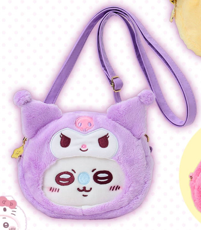 [Pre-Order] Japan ChiiKawa X Sanrio Series 4 | ChiiKawa Hachiware Usagi Momonga Crab Crossover Sanrio Characters Costume Cute Icon Crossbody Bag - Kawaii items Room Decoration - WinnieTheBirds Toy Shop