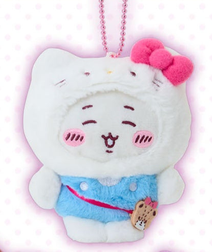 [Pre-Order] Japan ChiiKawa X Sanrio Series 4 | ChiiKawa Hachiware Usagi Momonga Crab Crossover Sanrio Characters Costume Mini Plush Doll Keychain - Kawaii items Room Decoration doll - WinnieTheBirds Toy Shop