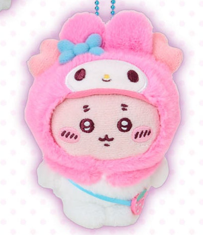 [Pre-Order] Japan ChiiKawa X Sanrio Series 4 | ChiiKawa Hachiware Usagi Momonga Crab Crossover Sanrio Characters Costume Mini Plush Doll Keychain - Kawaii items Room Decoration doll - WinnieTheBirds Toy Shop