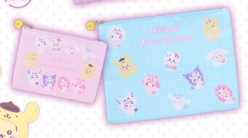 [Pre-Order] Japan ChiiKawa X Sanrio Series 4 | ChiiKawa Hachiware Usagi Momonga Crab Crossover Sanrio Characters Costume Cute Icon Eco Bag Tote Bag Flat Pouches - Kawaii items Room Decoration - WinnieTheBirds Toy Shop