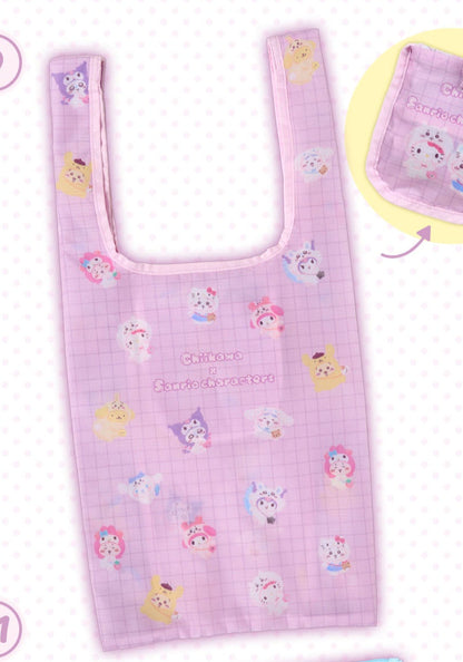 [Pre-Order] Japan ChiiKawa X Sanrio Series 4 | ChiiKawa Hachiware Usagi Momonga Crab Crossover Sanrio Characters Costume Cute Icon Eco Bag Tote Bag Flat Pouches - Kawaii items Room Decoration - WinnieTheBirds Toy Shop