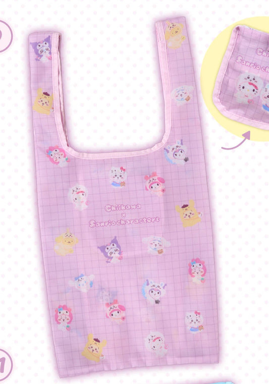 [Pre-Order] Japan ChiiKawa X Sanrio Series 4 | ChiiKawa Hachiware Usagi Momonga Crab Crossover Sanrio Characters Costume Cute Icon Eco Bag Tote Bag Flat Pouches - Kawaii items Room Decoration - WinnieTheBirds Toy Shop