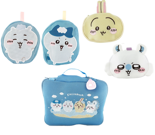 Japan ChiiKawa Laundry Accessories Series | ChiiKawa Hachiware Usagi Momonga Laundry Mesh Bag Kawaii items Room Decoration