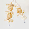 20-22cm Cuttlefish Bones with Corn Leaf & Takraw Hanging Toy Handmade Bird Toys Organic Bird Cages Accessories