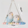 17x16cm Pastel & Raimbow Swings Drawbridge Parrot Birdie Toy for Small Medium Size Parrot Cages Accessories