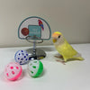 13cm Small Size Parrot Basketball Hoop with 3 Plastic Balls Bird Intelligence Training Toy Parrot Educational Toys for Small Parrot