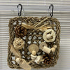 20x20cm シーグラスと天然木 DIY オウムのおもちゃ 手作り 鳥のおもちゃ オーガニック