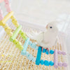インコ オウム パステルレインボー はしごおもちゃ 天然木製 吊り下げ式 オウム バードトイ 鳥用品 ペット 鳥 はしご
