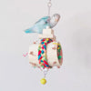 小中型インコケージアクセサリー用8x30cm木製太鼓和風ハンギングトンネル天然オウム小鳥のおもちゃ